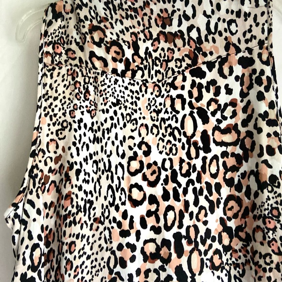 CUPID sleeveless leopard print blouse  SZ  42  XXL - Picture 3 of 10